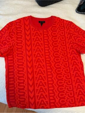 Marc Jacobs Red Logo-Print Tee